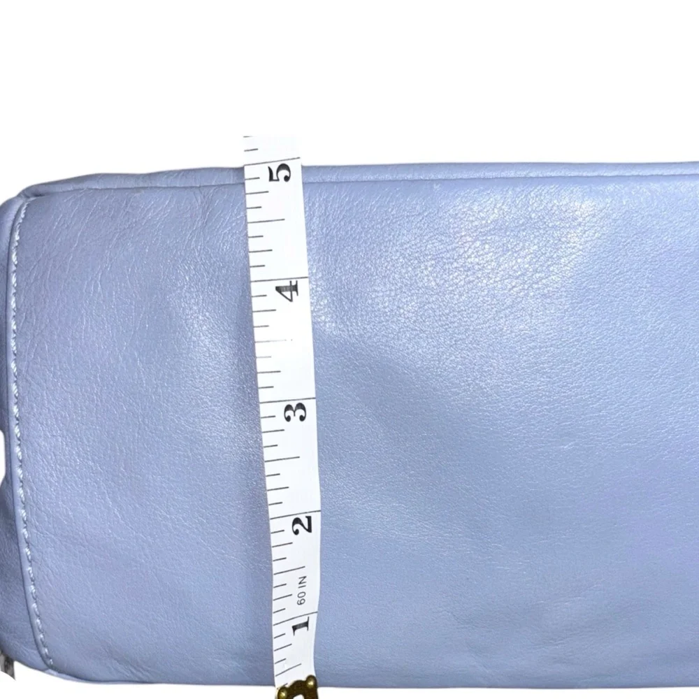 Hobo Darling Provence Blue Leather Convertible Crossbody Satchel Bag - Picture 15 of 15